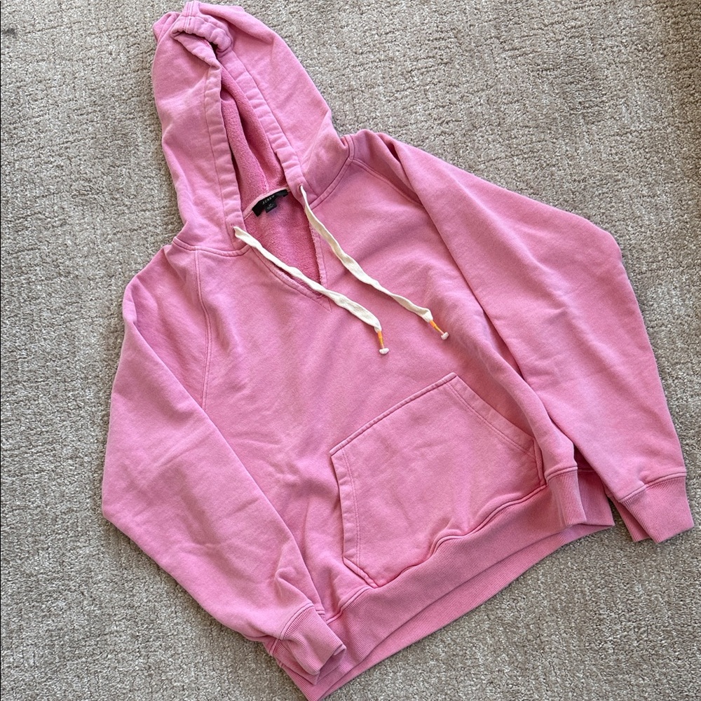 J Crew Sandwashed sweatshirt Hoodie size M pink